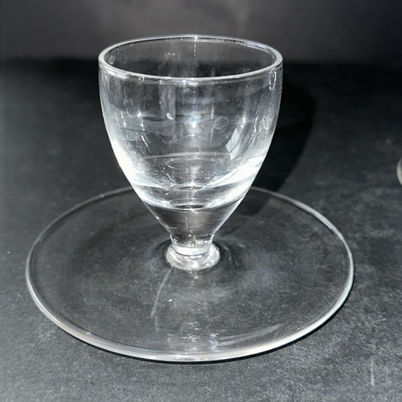 2x Vtg  (possible Holmegaard Glass) Egg Cups, Scandinavian Glass - Picture 2 of 4